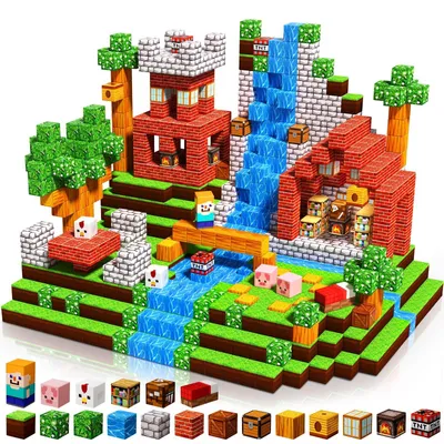 Imagen del producto de 100 piezas de bloques magnéticos para juegos creativos