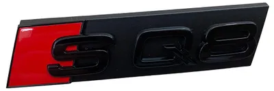 Original Audi SQ8 Q8 4M Kühlergrill Schriftzug Emblem Logo in Schwarz Black in der Farbe Schwarz von Volkswagen AG