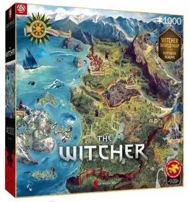 Image de Puzzle 1000 pièces, "The Witcher", carte des Royaumes du Nord - Superbe !