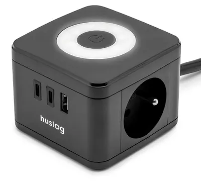 Immagine prodotto di Huslog, prolunga con presa multipla e luci LED