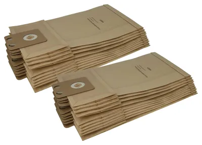 Produktbild von vhbw 20x Staubbeutel kompatibel mit Nilfisk-Alto Saltix 10, 3 Staubsauger - 45,3cm x 22,7cm braun