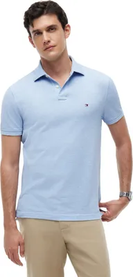 Produktbild von Tommy Hilfiger Herren Poloshirt Kurzarm 1985 Regular Fit, Blau (Vessel Blue Heat