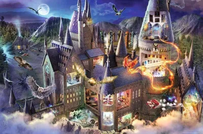 Immagine prodotto di 3000-piece puzzle Hogwarts Castle View / Harry Potter, ages 14, 17561, Ravensburger