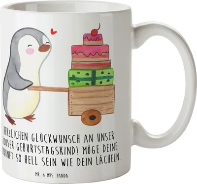 Produktbild von Mr. & Mrs. Panda Kaffeebecher 2005 Geburtstag - Weiß - Geschenk, Geburtstagsparty, Geburtstagsgeschenk, Becher, Kaffeetasse, Teetasse, Handgefertigte Erinnerungen