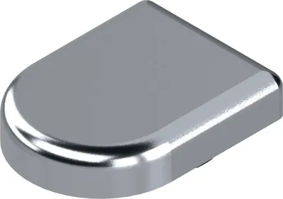 Produktbild von BLUM CLIP top Topfabdeckung - Glastürscharnier D-Form, Kunststoff verchromt