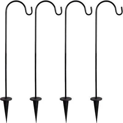 Produktbild von Famanu Pflanzenhänger Schwerlast mit Metallhaken für Vogelhäuser und Blumenkörbe - Solarlichter Haken - 2 Stück