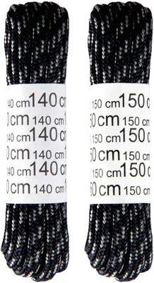 Image de Lacets de trekking "2 paires" - Lacets - Gris - 140cm/150cm - Plat