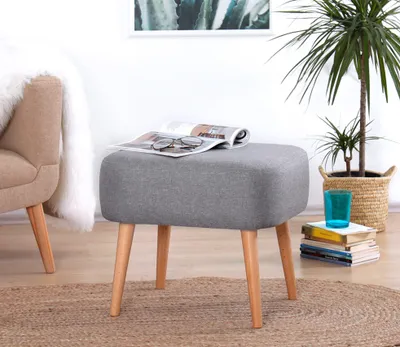 Obrázek produktu pro Hanah Home, Parrot- FLF1130, šedá, klasický sedací vak, 50 % bavlna / 50 % len