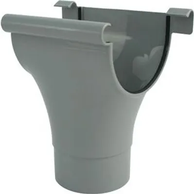 Produktbild von Marley Rinnenstutzen NW 125/75 mm, halbrund, grau