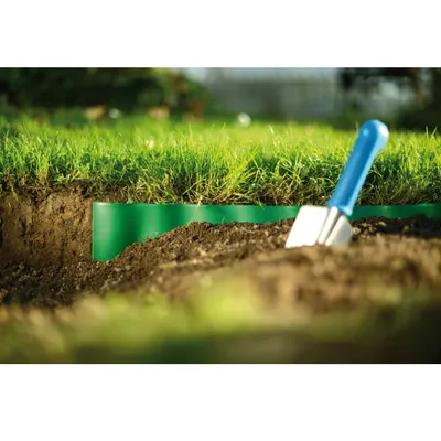 Produktbild von Rasenkante Gewellt Gartenzaun Beeteinfasung Mähkante Garten Palisade Wurzelsperre Kunststoff 25cm x 9m (Graphit)