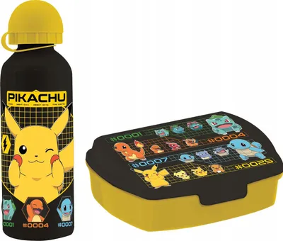 Zdjęcie produktu dla Zestaw 2w1 Śniadaniówka LunchBox Bidon Dla Dziecka do Szkoły Pokemon / PK00035