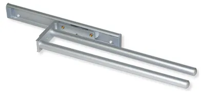 Produktbild von Ausziehbarer Handtuchhalter mit 2 Armig, handtuchauszug küche oder Bad aus matt eloxiertem Aluminium, Länge 310mm