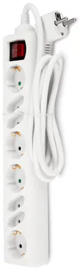 Produktbild von REV Steckdosenleiste 8fach mit Schalter, 1,4m, 3500W, Weiß