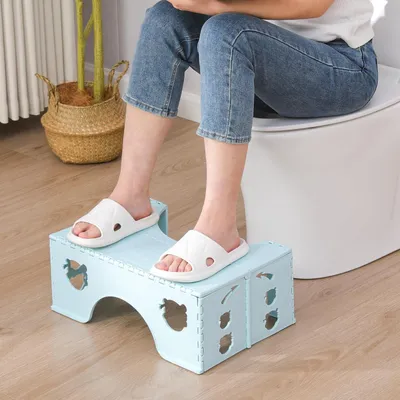 Produktbild von Toilettenhocker 44,5 x 32 cm, blau, für Toilette