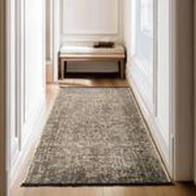 Zdjęcie produktu dla Nowoczesny dywan w stylu boho, wzór vintage i komfort z szenilu do salonu, sypialni, biura i kuchni, rozmiar: 80 x 150 cm, Kolor: Beżowy