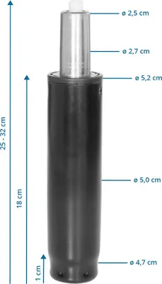 Produktbild von hjh OFFICE Gasfeder GF-S Gasdruckfeder Metall