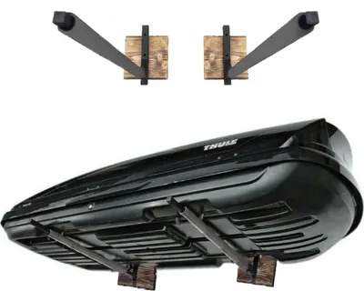 Produktbild von Auto Dachbox Wandhalterung Dachboxhalter WSB.O grau 82cm Garage Stahl Holz 10178