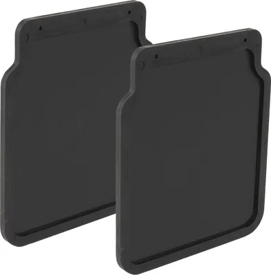 Produktbild von 2x Schmutzfänger universal Gummi 23x20cm schwarz für Anhänger, Wohnwagen, Pkw