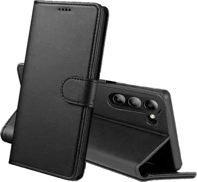 Image de Housse pour Samsung Galaxy S23 PLUS - Portefeuille noir Rabat Magnétisé Rangement Cartes Étui pour téléphone portable Phonillico®