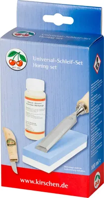 Produktbild von Kirschen Universal Schleifset 2-tlg (100ml Spezial-Abziehäl Abziehstein) 3703000