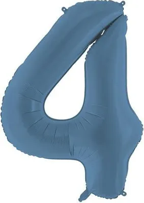 Immagine prodotto di Palloncino in foil numero "4", 86 cm, blu scuro