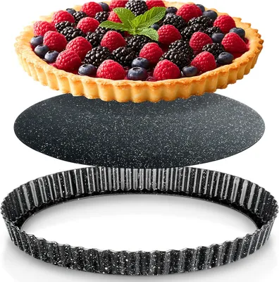 Zdjęcie produktu dla Forma do tarty granitowa z wyjmowanym dnem 28x3 cm