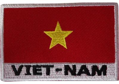Vietnam-Flaggen-Patch, gestickt, 6,9 x 4,6 cm, aufbügelbar