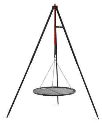 Zdjęcie produktu dla Grill kempingowy na trójnogu 160 cm COOK KING - ruszt stal naturalna 50 cm