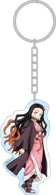 Productafbeelding van Demon Slayer: Kimetsu no Yaiba, acryl sleutelhanger, Nezuko, holografisch, 7 cm