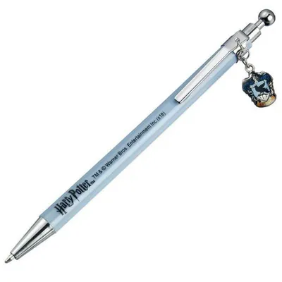 Productafbeelding van Harry Potter, balpen van 14 cm met een Ravenclaw-hanger en chromen uiteinden, blauw