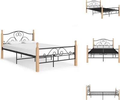 Immagine prodotto di vidaXL Struttura letto in metallo nero 120x200 cm - Letti e strutture letto