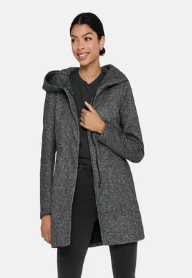 Produktbild von ONLY Damen Eleganter Mantel Leichte Cozy Coat Jacke ONLSEDONA mit Kapuze | XS