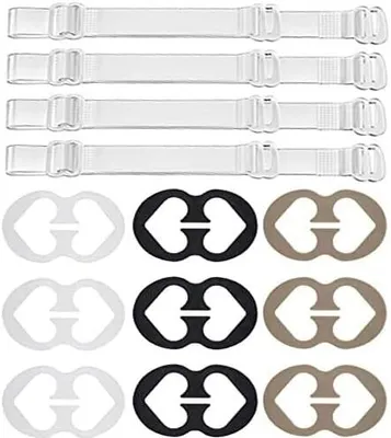 Produktbild von Transparente BH-Trägerhalter, BH-Clips für den Rücken, BH-Trägerclips zum Verbergen von Trägern für Damen, rutschfest, unsichtbar (13 Stück)