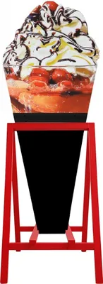 Obrázok produktu pre Zákaznícka zátka reklamný stojan drevená tabuľa reklamná tabuľa reklamné tabule; dezert červená