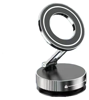 Productafbeelding van INF Magnetische autohouder, ABS en roestvrij staal, 5cm x 5cm x 4cm, zilverkleurig, geschikt voor navigatieapparaten