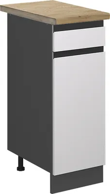 Image de Meuble cuisine Vicco R-Line Blanc 30cm  J-Shape, PT Chêne, Model 46161