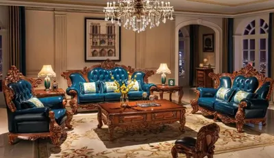 Produktbild von Ästhetische Wohnzimmer Klassische Sitzgarnitur Chesterfield Sofas