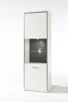 Produktbild von Vitrine Trento 2 | weiß Hochglanz | ohne Beleuchtung