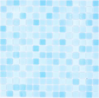 Produktbild von Mosaikfliese Glasmosaik Classic Mix Glas mix hellblau 4F papierverklebt Poolmosaik Schwimmbadmosaik MOS210-PA331