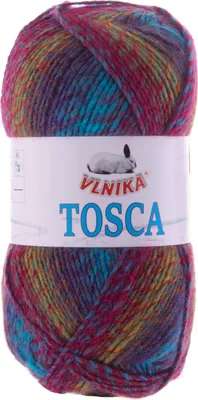 100g Strickgarn Tosca Selbstmusterend Strickwolle mehrfarbig