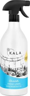 Produktbild von KALA - Lufterfrischer Duftölspray CHANTI, Raumspray mit Geruchsneutralisation, Raumduft Spray Hält bis zu 48h, Air Freshener mit Aktiv Neutralisator - Duft Fresh Linen, 1000ml