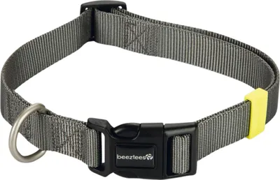 Produktbild von Beeztees Uni - Hundehalsband - dunkelgrau - 48-70 cm x 25 mm