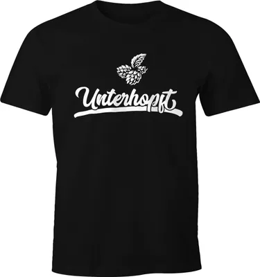 Produktbild von Herren Party T-Shirt Unterhopft Bier Fun-Shirt Moonworks®  M