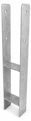 Produktbild von BirnePower H-Pfostenanker 121mm Schwerlast zum Einbetonieren Feuerverzinkt 600mm Länge 5mm Stärke (1 Stück)