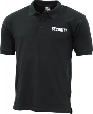 Image de MFH polo, "Security", imprimé, noir