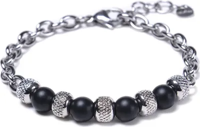Obrázok produktu pre Elegantný pánsky náramok VO-34504 - Čierna/Matná KP34504