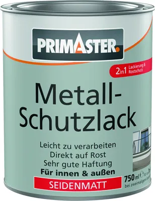 Produktbild von Primaster Metall-Schutzlack reinweiß seidenmatt 750 ml