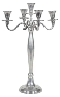 Produktbild von Flamingo Kerzenhalter aus Aluminium 40 cm silber