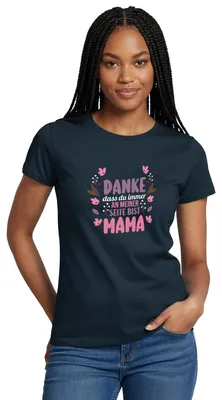 Produktbild von Spreadshirt Danke Mama Frauen T-Shirt, S, Navy
