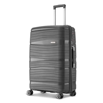 Produktbild von SKYCASES Travel One – Mittelgroßer-Koffer 68 L - Hartschalenkoffer aus Polypropylen – mit 4 Rollen & Kombinationsschloss – 41 x 24 x 69 cm - Anthrazit